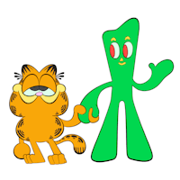 garfield and garfield sticker